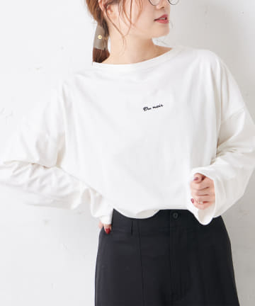 【Du noir】ロゴ刺繍T