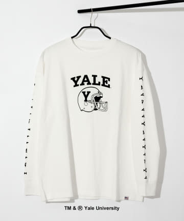 カレッジUSAコットン天竺長袖Tシャツ/ロンT (ユニセックス可)