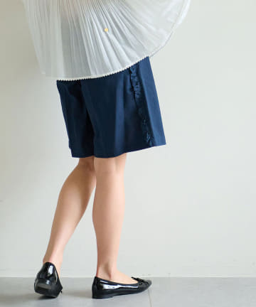 【MUVEIL(ミュベール)】フリルハーフパンツ