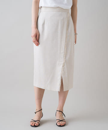 リネンライクタイトスカート