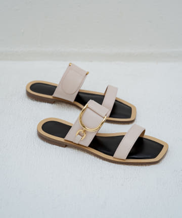 【CORSO ROMA，9/コルソローマ】パーツフラットサンダル