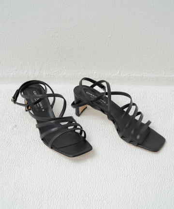 【CORSO ROMA，9/コルソローマ】華奢ストラップヒールサンダル