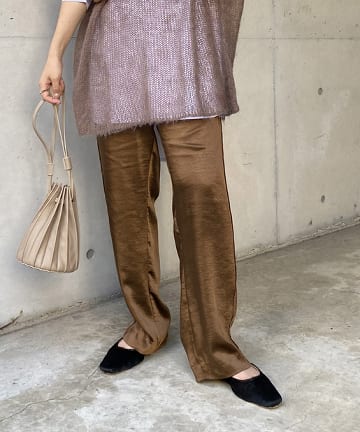 OUTLET(アウトレット) 【CAPRICIEUX LE'MAGE】前ふりサテンパンツ