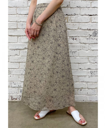 フラワーナロースカート