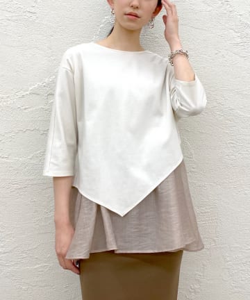 【WEB限定】アシメレイヤードブラウス