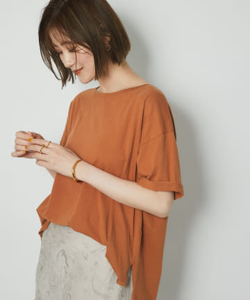 【《着回し力抜群》洗える】オーガニックコットンルーズTシャツ