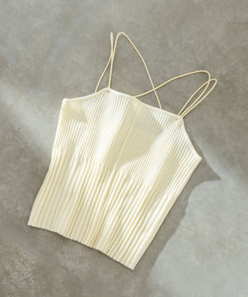 ランダムリブニットキャミソール