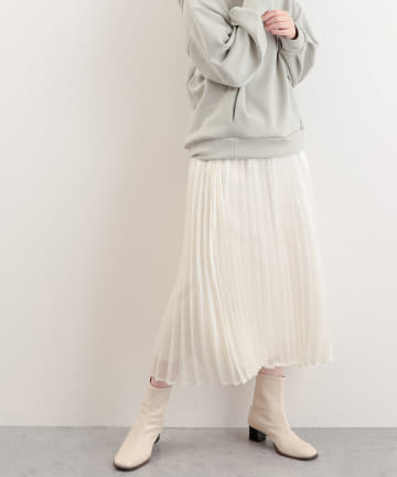 natural couture(ナチュラルクチュール) キラキラシアープリーツスカート