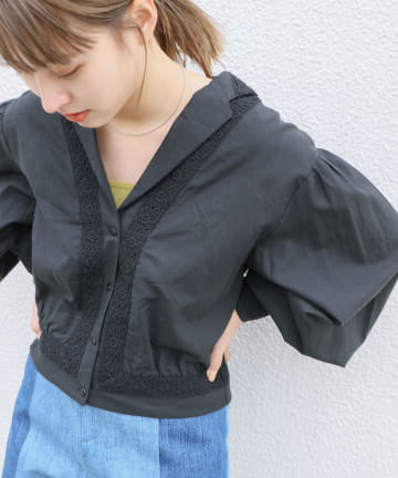 ロマンティック開襟シャツ