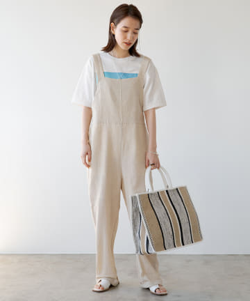 【WEB限定】コットンリネンサロペット