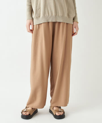 un dix cors(アンディコール) 【光沢感が女性らしくみせてくれる】ライトスラブイージーパンツ