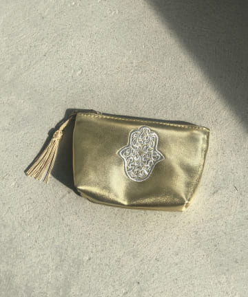 【FatimaMorocco(ファティマモロッコ)】メタリック刺繍ポーチ