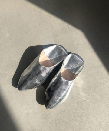 【FatimaMorocco(ファティマモロッコ)】メタリックバブーシュ