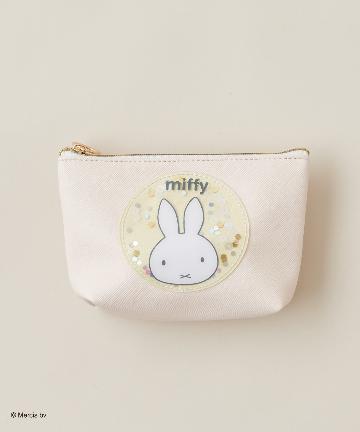 natural couture(ナチュラルクチュール) ミッフィーコンフェッティーミニ台形ポーチ