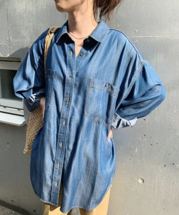 テンセルライクデニムBIGシャツ