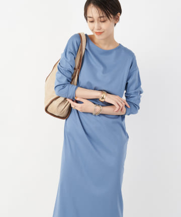 【すっきり着られるシルエット】2WAYカットソーロングワンピース