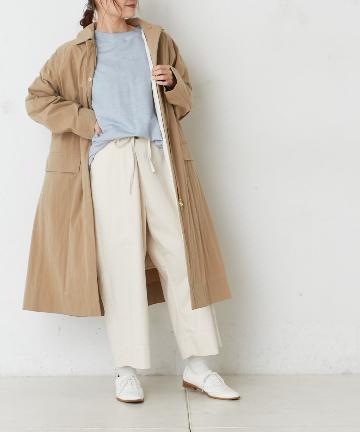 キルトライナー付き比翼コート