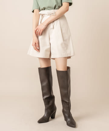 [mline] WEB限定 ハイウエストショートパンツ