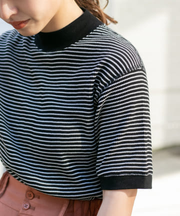HEALTH KNIT　ベーシックモックネックプルオーバー