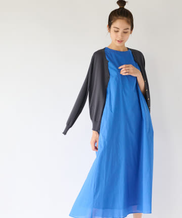 【手洗い可】綿ローンライトノースリワンピース