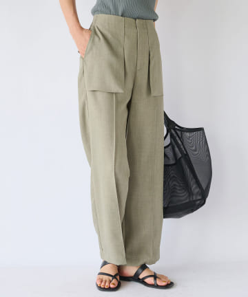 【手洗い可】ポケットスラックスパンツ