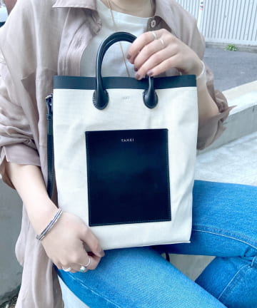 (YAHKI/ヤーキ)レザー×キャンバスバッグ