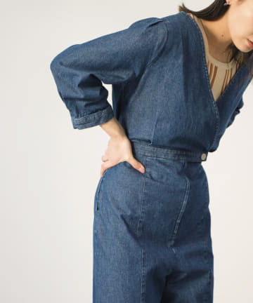 BACKあきデニムオールインワン