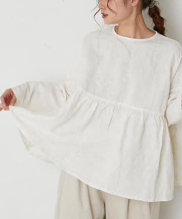 ボタニカル刺繍ブラウス