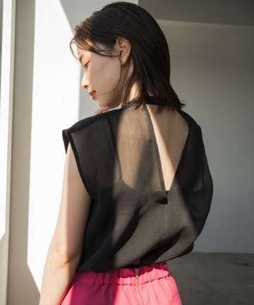 シアーフレンチブラウス