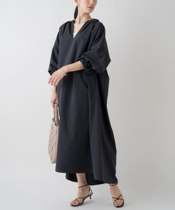 スキッパーマキシシャツワンピース