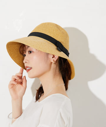 prose verse(プロズヴェール) ポケッタブルリボン付きつば広ハット