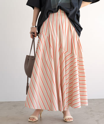 ストライプフレアスカート