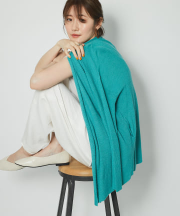 【ナチュラルな風合いが魅力】リネン混片畦カーディガン