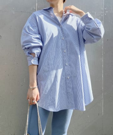 ストライプBIGシャツ