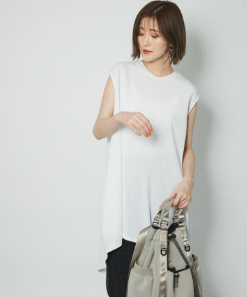 【《リラクシーな着心地》】コクーンチュニックカットソー