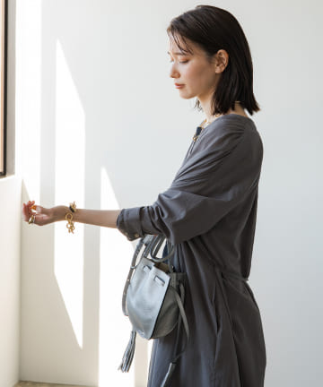 ボイルクリンクルシャツワンピース