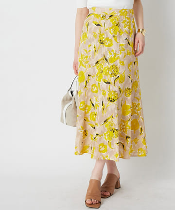 【洗える・セットアップ可】コットンカットジャガードマーメイドスカート