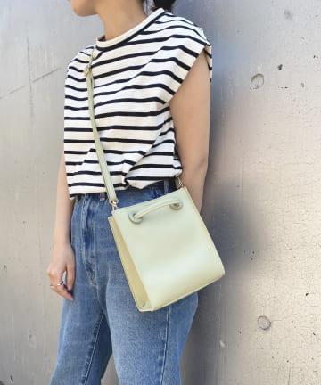 natural couture(ナチュラルクチュール) PVC*合皮2個セットトートバッグ