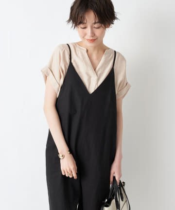 【レイヤードスタイルが完成】キャミオールインワン