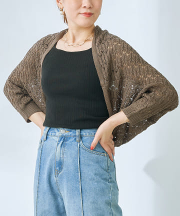 prose verse(プロズヴェール) 麻タッチモモンガカーディガン