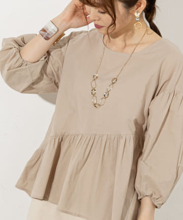 prose verse(プロズヴェール) アシンメトリー裾フレアブラウス