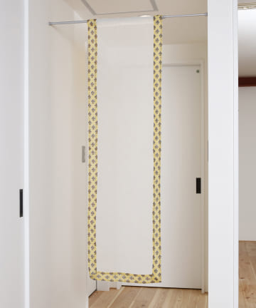 【素材にこだわる新生活】ブロックプリントセパレートカーテン