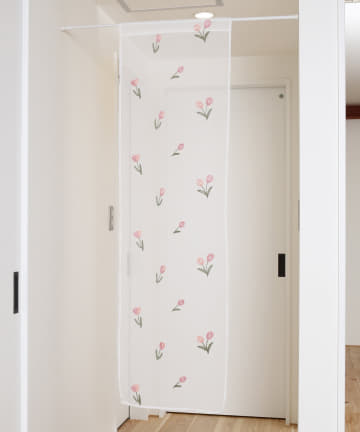 【素材にこだわる新生活】刺繍セパレートカーテンチューリップ