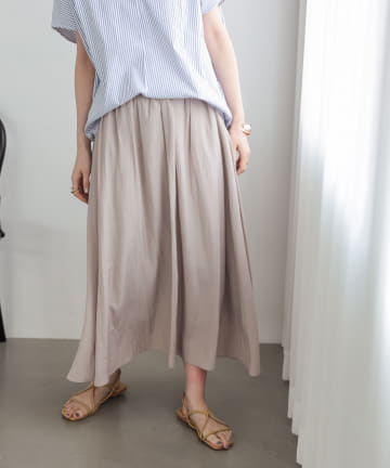 【軽やかな着心地】ライトタンブラーギャザースカート