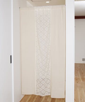 【素材にこだわる新生活】レース切り替えスタイルカーテン