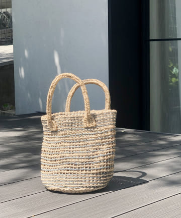 【ポイントカラーが彩る】MIXカラーかごバッグ