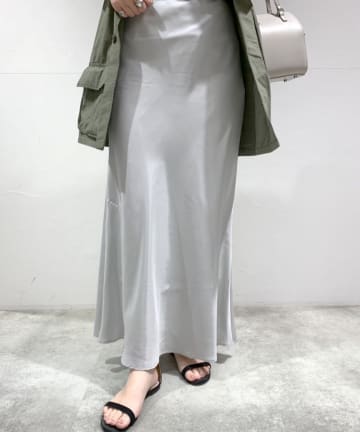 フィブリルシャンブレーマーメイドマキシスカート