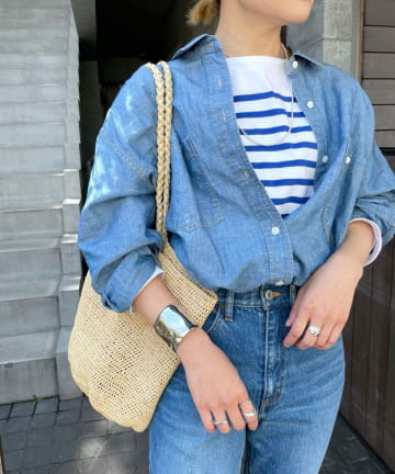 リネン混BIGシャツ