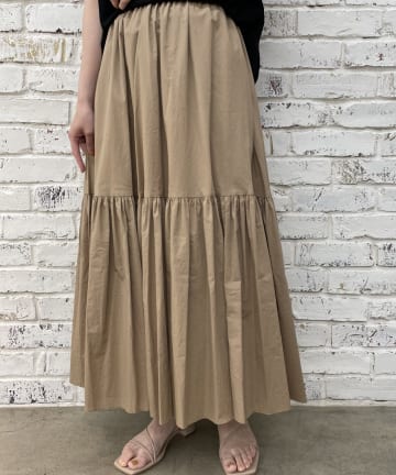 【WEB限定】コットン2段ティアードスカート