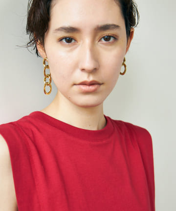 アシメリングチェーンピアス